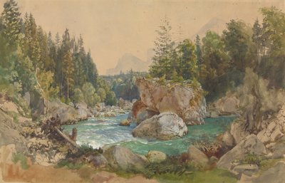 Paysage fluvial boisé dans les Alpes - Thomas Ender